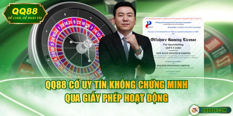 Nhà Cái QQ88 Có Uy Tín Không? Đánh Giá Chi Tiết Từ Game Thủ 2 QQ88 có uy tín không chứng minh qua giấy phép hoạt động